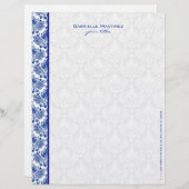 青王室の白ヴィンテージフローラマスク レターヘッド (正面/裏面)