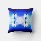 青王室の白地中海の対称モザイク クッション (裏面)