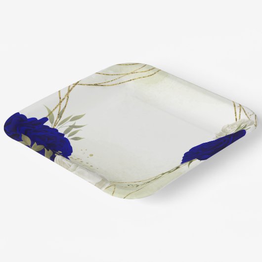 青王室の白結婚花 ペーパープレート (傾斜あり)