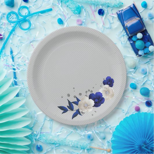 青王室の白花 ペーパープレート (パーティー)