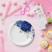 青王室の白銀金属フローラ結婚のPa ペーパープレート (パーティー)