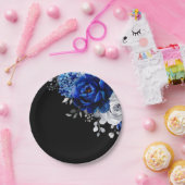 青王室の白銀金属フローラ結婚のPa ペーパープレート (パーティー)