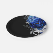 青王室の白銀金属フローラ結婚のPa ペーパープレート (アングル)