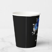 青王室の白銀金属フローラ結婚のPa 紙コップ (右)