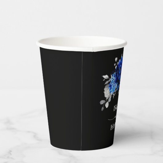 青王室の白銀金属フローラ結婚のPa 紙コップ (右)