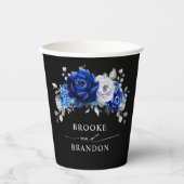 青王室の白銀金属フローラ結婚のPa 紙コップ (正面)