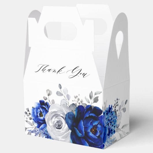 青王室の白銀金属ブライダルシャワー フェイバーボックス (オープン)