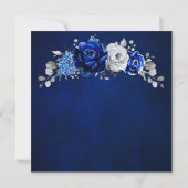 青王室の白銀金属ブライダルシャワー 招待状 (裏面)