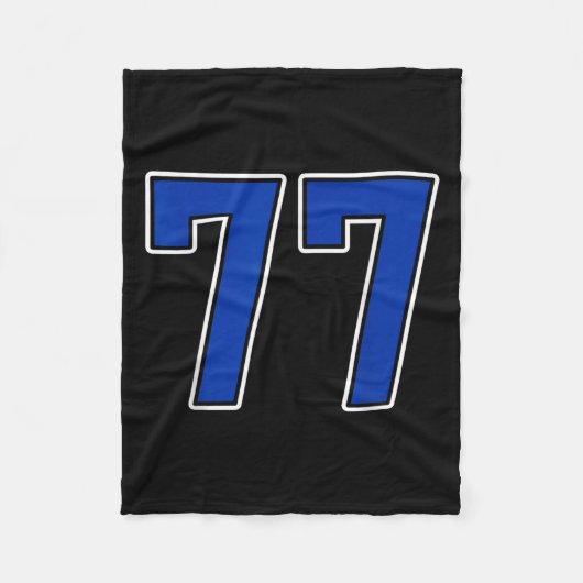 青王室の白77ジャージー選手のユニフォーム# フリースブランケット (正面)
