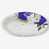 青王室の白 ペーパープレート (アングル)