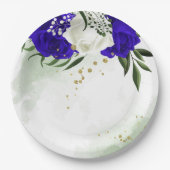 青王室の白 ペーパープレート (正面)