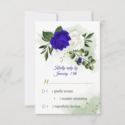 青王室の白 出欠カード (正面)