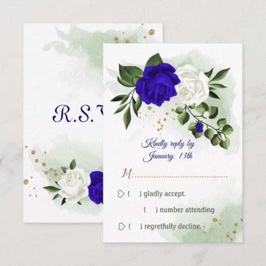 青王室の白 出欠カード (正面/裏面)