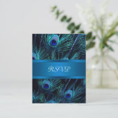 青王室の紫の孔雀の羽結婚の 出欠カード (スタンド正面)