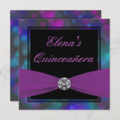 青王室の紫キンセアニェラ 招待状 (正面/裏面)