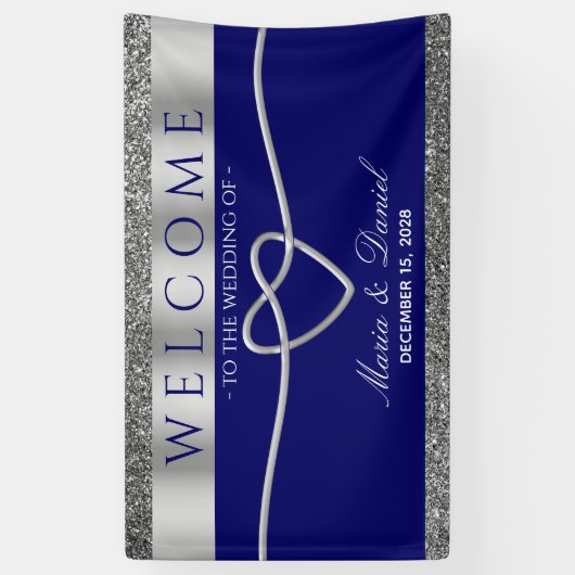 青王室の結婚歓迎 横断幕 (縦)