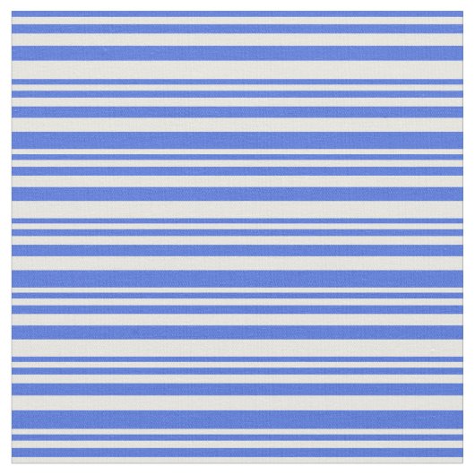 青王室の色と白の線の付いたパターン ファブリック (クローズアップ)