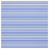 青王室の色と白の線の付いたパターン ファブリック (見本)