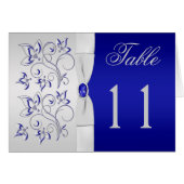青王室の色と銀のフローラ表の番号カード (正面横)