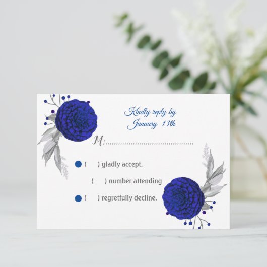 青王室の色と銀の花 出欠カード (スタンド正面)