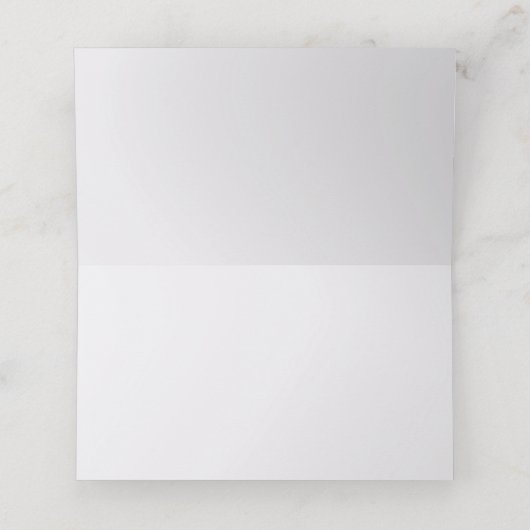 青王室の色と銀色の花の植物座席表 プレイスカード (内部開封)