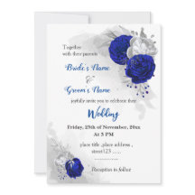 青王室の色と銀色の花ボタ結婚ニーズ