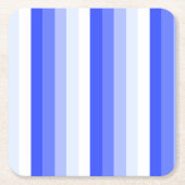 青王室の色のシャストライプドウ スクエアペーパーコースター (正面)