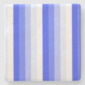 青王室の色のシャストライプドウ ストーンコースター (正面)