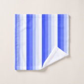 青王室の色のシャストライプドウ バスタオルセット (ウォッシュタオル)