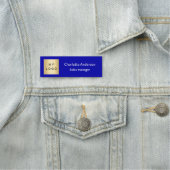 青王室の色の企業ロゴ 名札 (インサイチュ)