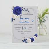 青王室の色の白い結婚花 招待状 (スタンド正面)