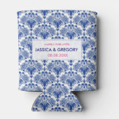 青王室の色オンホワイトダエレガントマスク 缶クーラー (裏面)