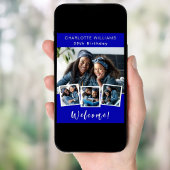 青王室の色写真コラージュ誕生日パーティーへようこそ ポスター