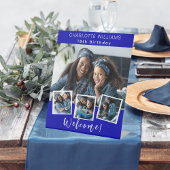 青王室の色写真コラージュ誕生日パーティーへようこそ 台座サイン