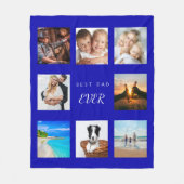 青王室の色写真コラージュ フリースブランケット (正面)