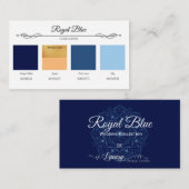 青王室の色結婚見本カード エンクロージャーカード (正面/裏面)