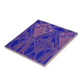 青王室の色,アールヌーボーパタ王室のーン,紫,フローラ タイル (側面)