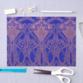 青王室の色，アールヌーボーパタ王室のーン，紫，フローラ 薄葉紙 (クラフト)