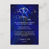 青王室の色、ダイヤモンドとハート結婚ズ エンクロージャーカード (正面)