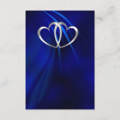 青王室の色、ダイヤモンドとハート結婚ズ エンクロージャーカード (裏面)