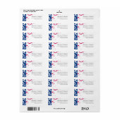 青王室の色/明るい赤紫色旋回結婚の ラベル (フルシート)