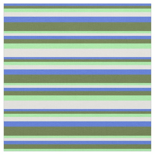 青王室の色、濃いオリーブ緑、緑と淡黄色 ファブリック (クローズアップ)