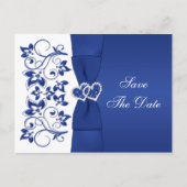 青王室の色、白いフローラ日付のポストカードを保存 案内ポストカード (正面)