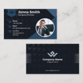 青王室の色、黒のモダンビジ企業のネスカード 名刺 (正面/裏面)