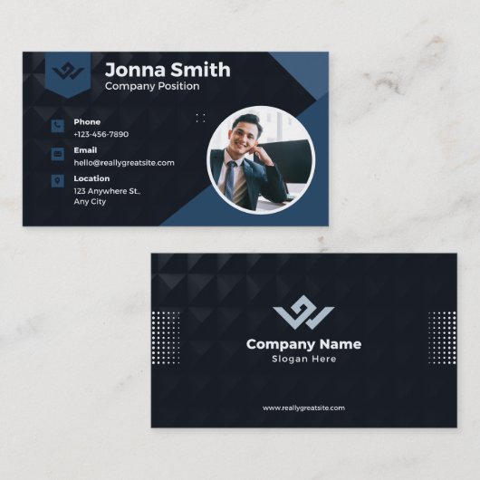 青王室の色、黒のモダンビジ企業のネスカード 名刺 (正面/裏面)