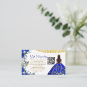 青王室の花クインセアニラQRギフトレジストリ エンクロージャーカード (スタンド正面)