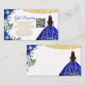 青王室の花クインセアニラQRギフトレジストリ エンクロージャーカード (正面/裏面)