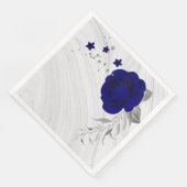 青王室の花シルバ葉ス大理石紙ジン (コーナー)