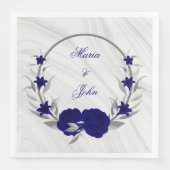 青王室の花シルバ葉リース大理石 (正面)