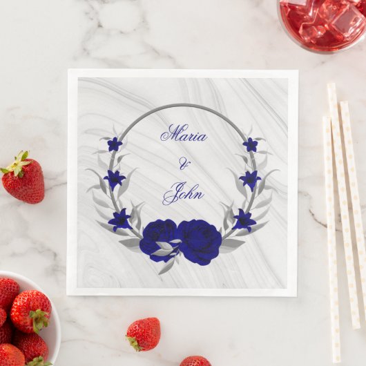 青王室の花シルバ葉リース大理石 (インサイチュ)